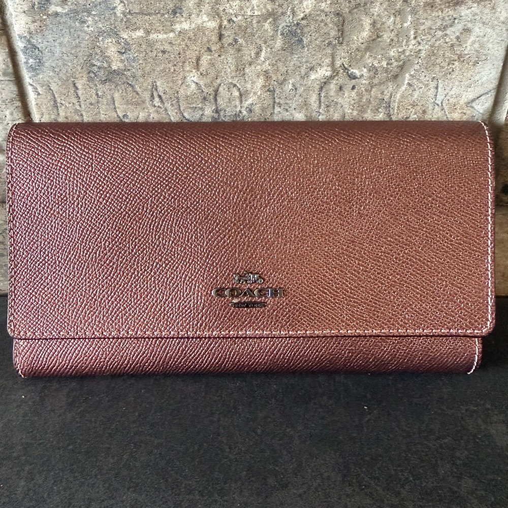 Coach Muted Pink/Mauve Leather Women's Wallet